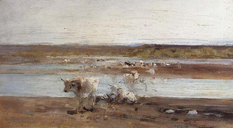 Nicolae Grigorescu Herd by the River Spain oil painting art